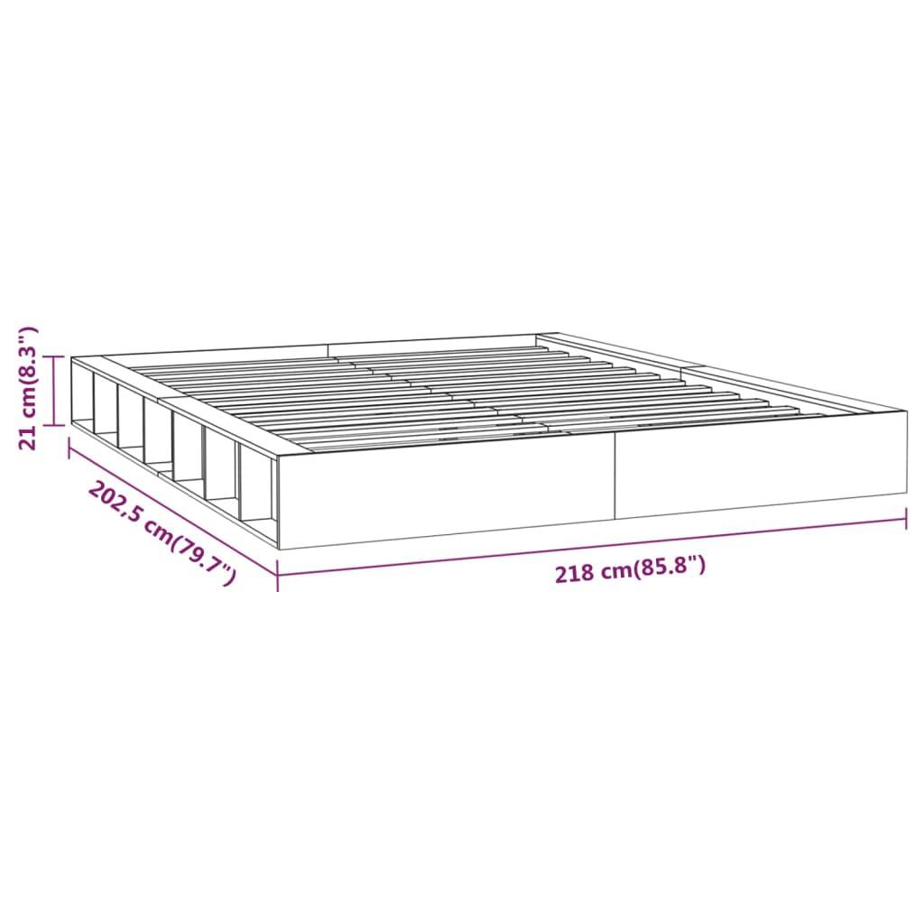 vidaXL Massivholzbett Weiß 200x200 cm