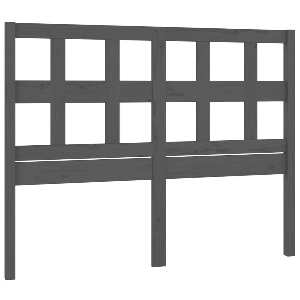 vidaXL Kopfteil Grau 185,5x4x100 cm Massivholz Kiefer