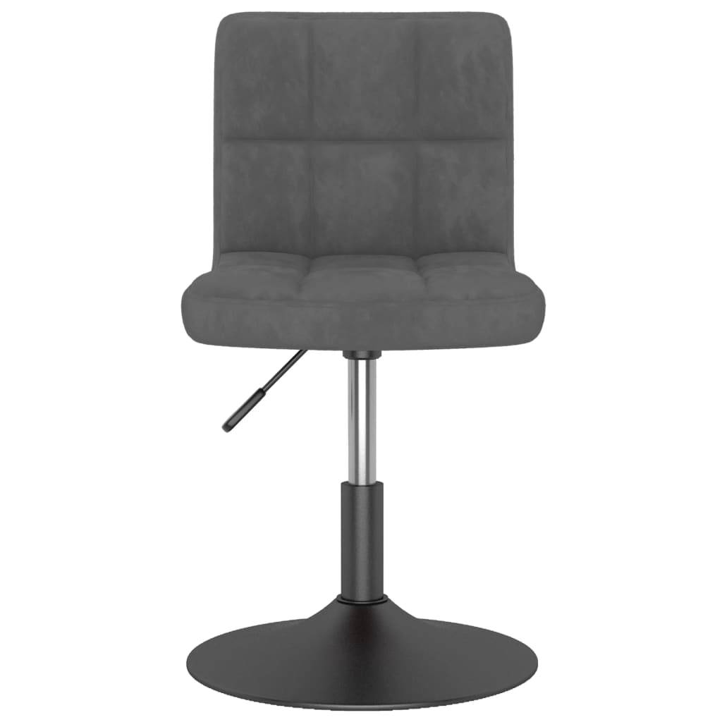 vidaXL Esszimmerstühle 2 Stk. Drehbar Dunkelgrau Samt