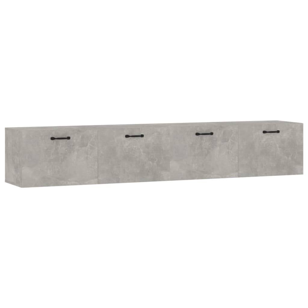 vidaXL Wandschränke 2 Stk. Betongrau 100x36,5x35 cm Holzwerkstoff