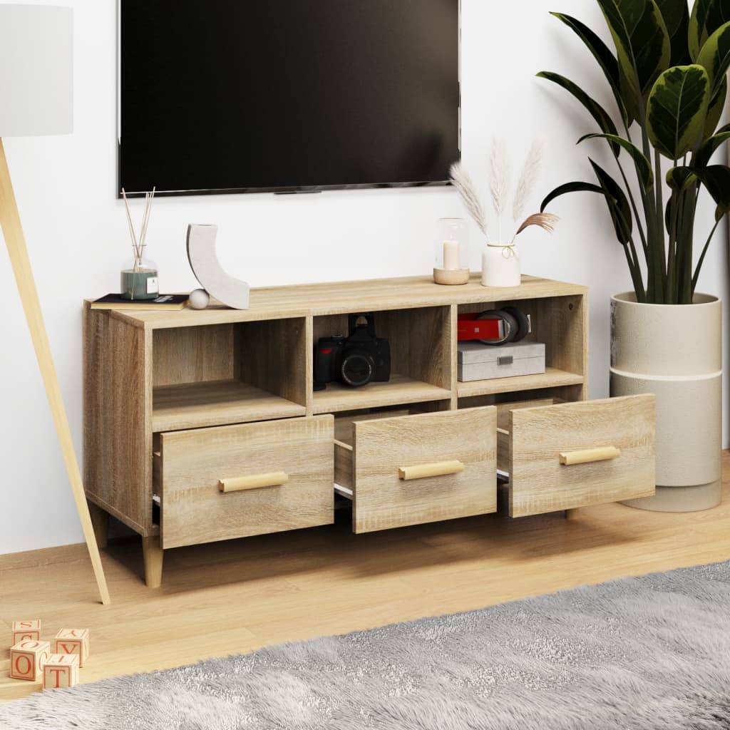 vidaXL TV-Schrank Sonoma-Eiche 102x36x50 cm Holzwerkstoff