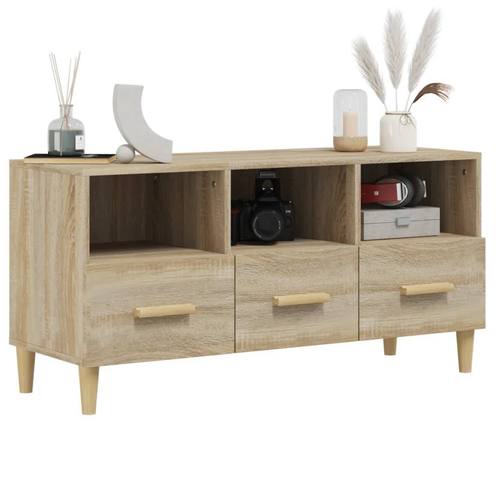 vidaXL TV-Schrank Sonoma-Eiche 102x36x50 cm Holzwerkstoff
