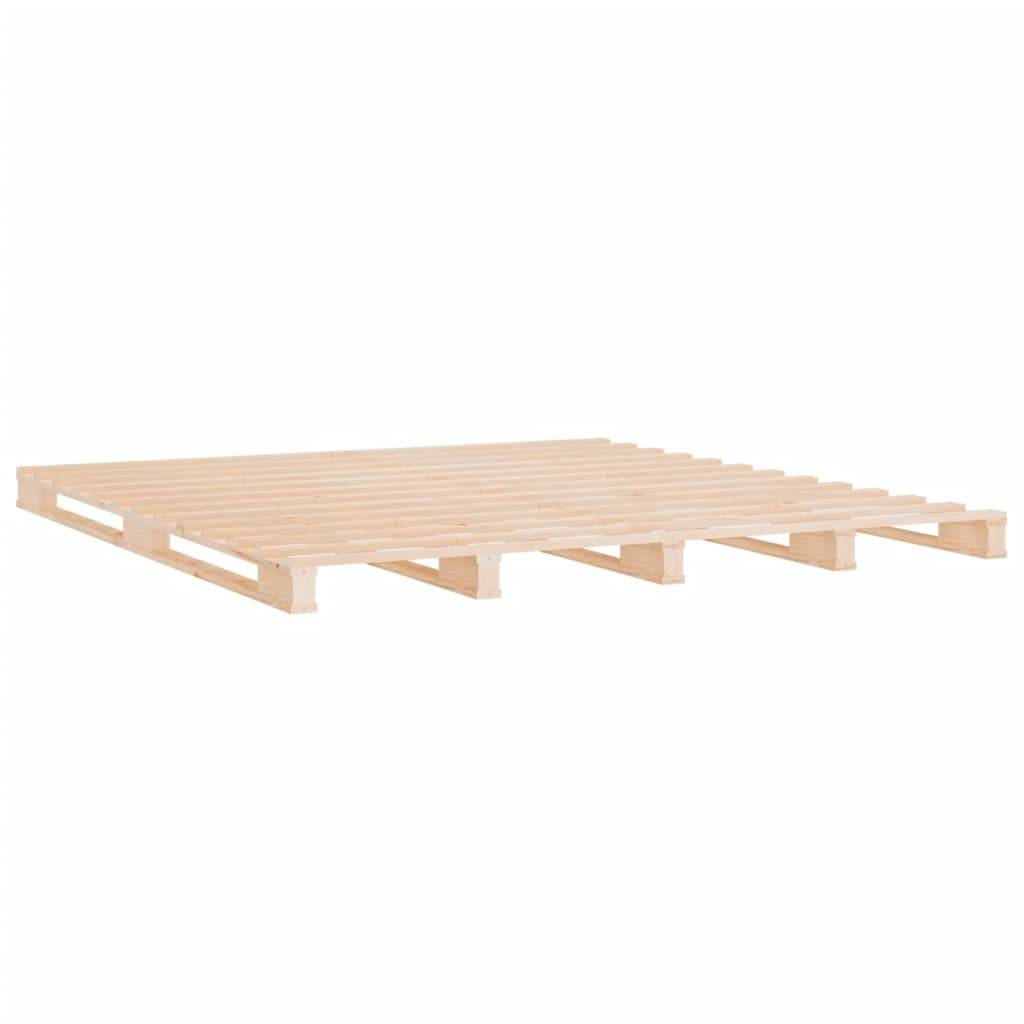vidaXL Palettenbett 140x190 cm Massivholz Kiefer
