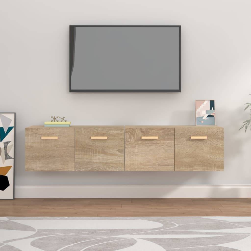 vidaXL Wandschränke 2 Stk. Sonoma-Eiche 80x35x36,5 cm Holzwerkstoff