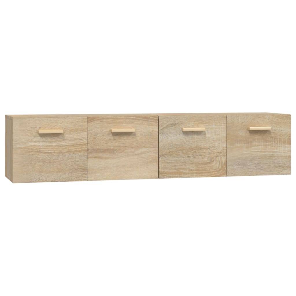 vidaXL Wandschränke 2 Stk. Sonoma-Eiche 80x35x36,5 cm Holzwerkstoff