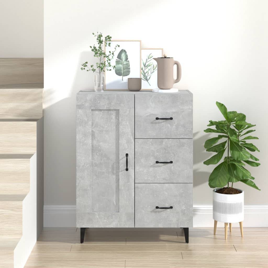 vidaXL Sideboard Betongrau 69,5x34x90 cm Holzwerkstoff