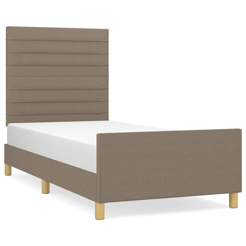 vidaXL Bettgestell ohne Matratze Taupe 80x200 cm Stoff