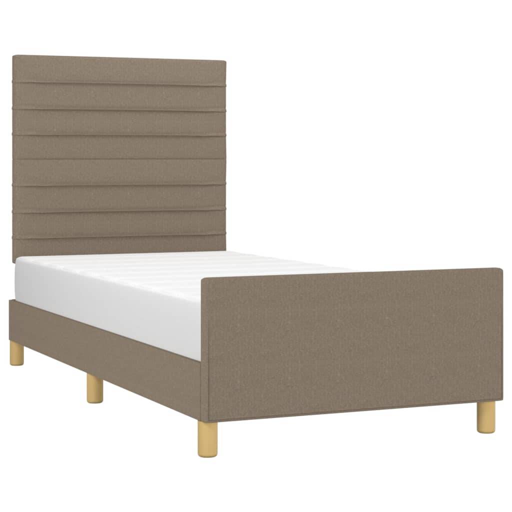 vidaXL Bettgestell ohne Matratze Taupe 80x200 cm Stoff