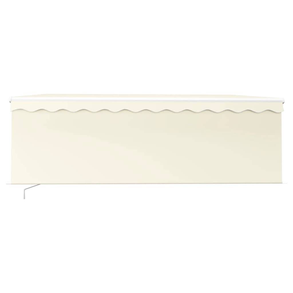 vidaXL Markise Manuell Einziehbar mit Rollo 4x3 m Creme