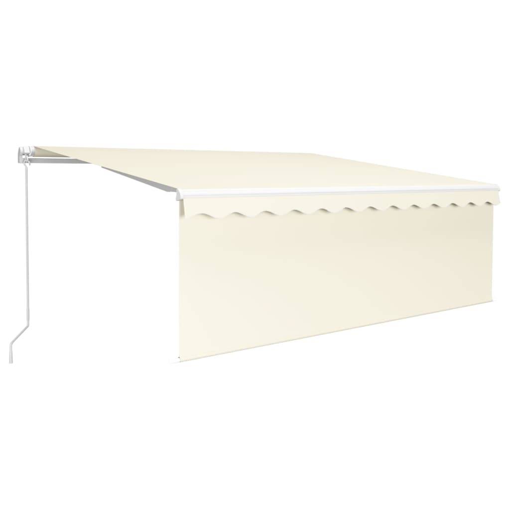 vidaXL Markise Manuell Einziehbar mit Rollo 4x3 m Creme