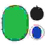 vidaXL 2-in-1 Foto-Hintergrund Oval Grün Blau 200x150 cm