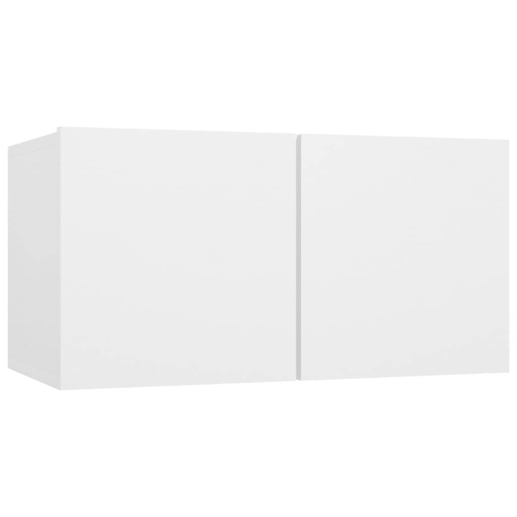 vidaXL 3-tlg. TV-Schrank-Set Weiß Holzwerkstoff