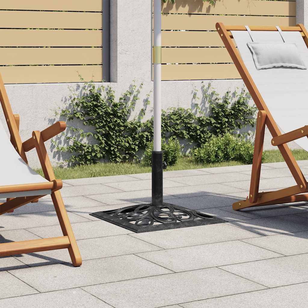 vidaXL Sonnenschirmständer Schwarz 47x47x33 cm Gusseisen