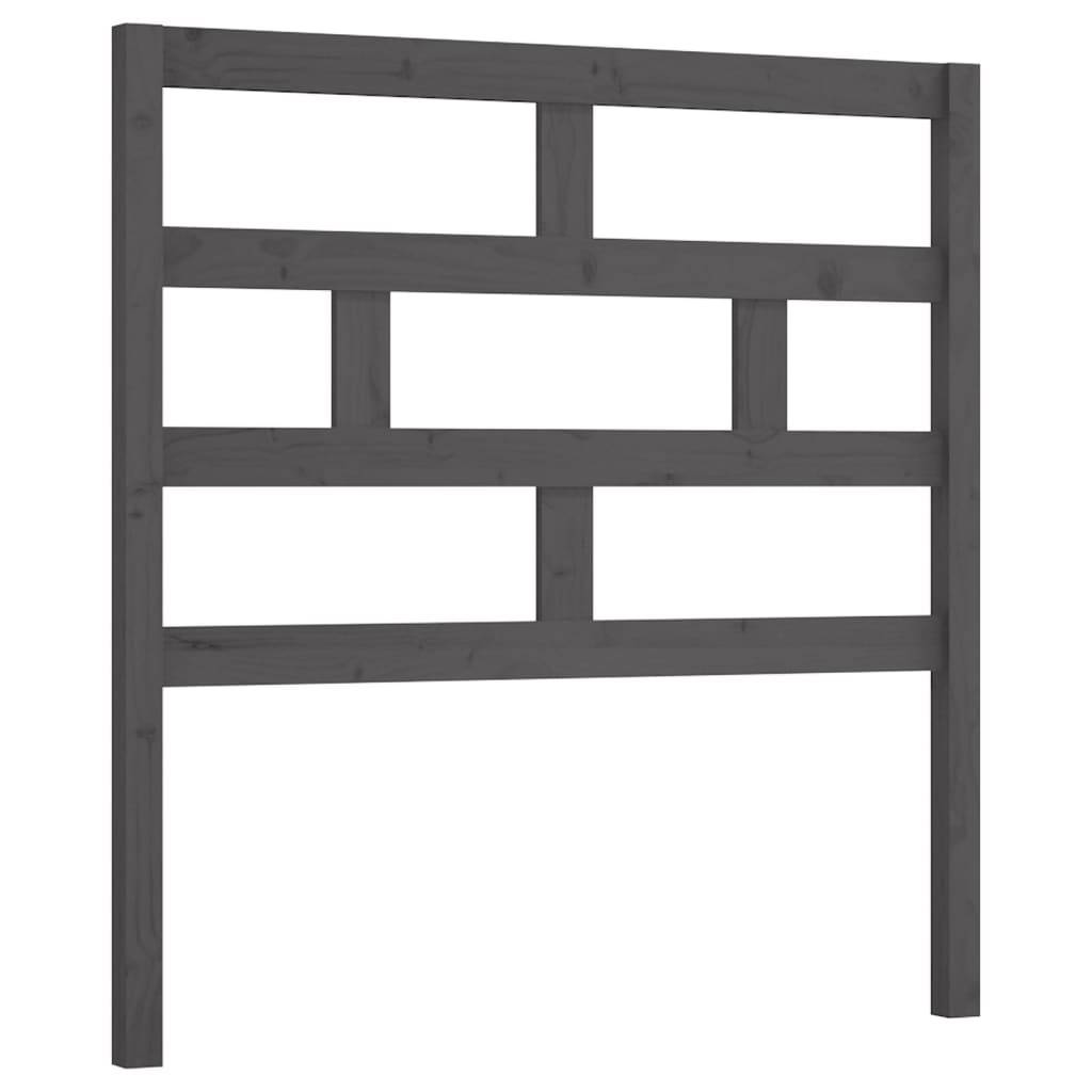 vidaXL Kopfteil Grau 106x4x100 cm Massivholz Kiefer