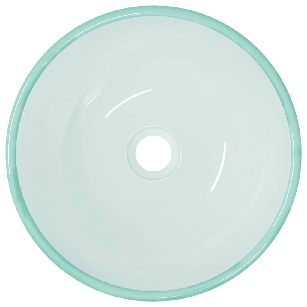 vidaXL Waschbecken Hartglas 35x12 cm Matt