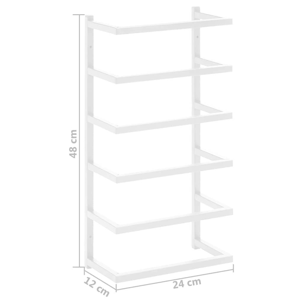 vidaXL Handtuchständer Weiß 24x12x48 cm Stahl