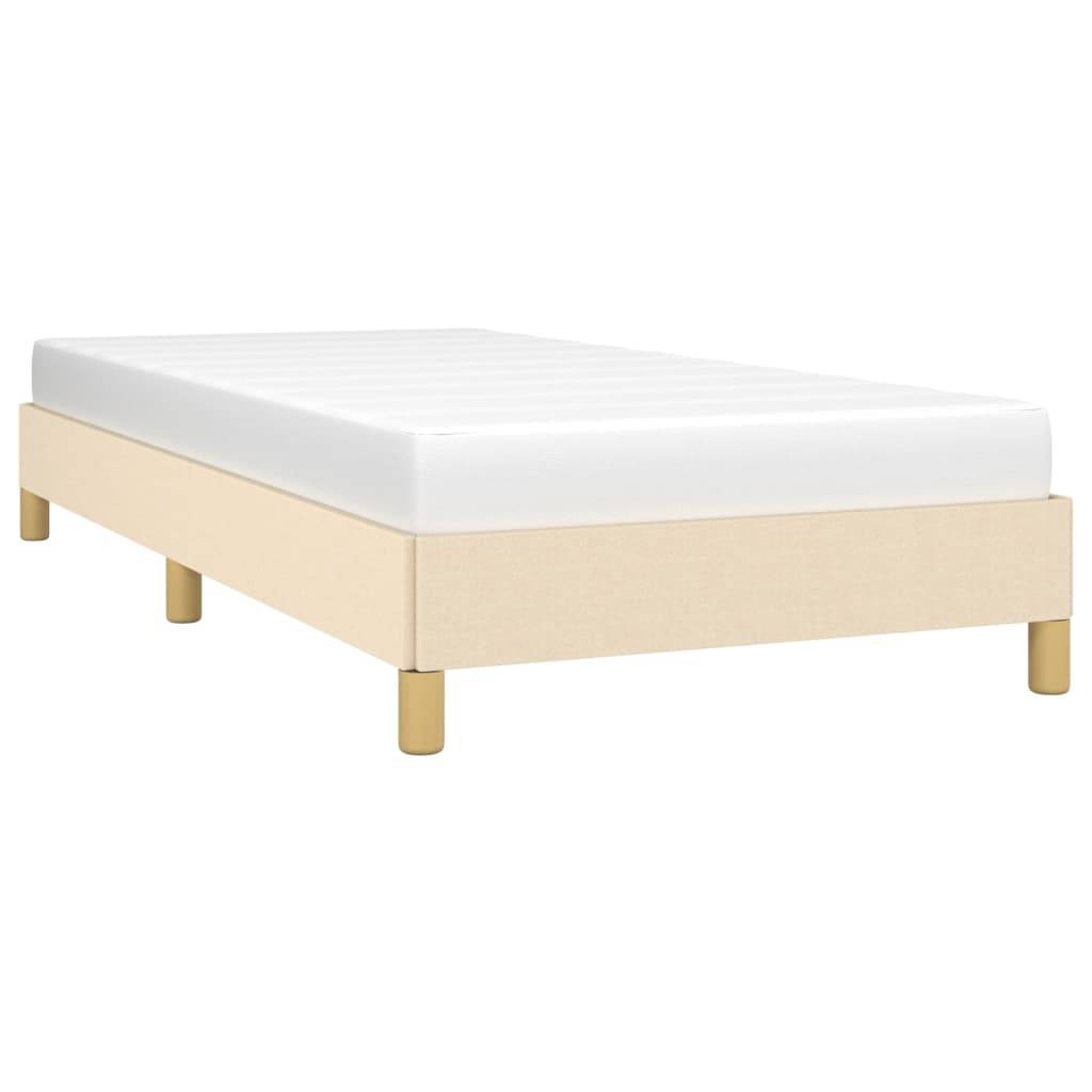 vidaXL Bettgestell ohne Matratze Creme 100x200 cm Stoff