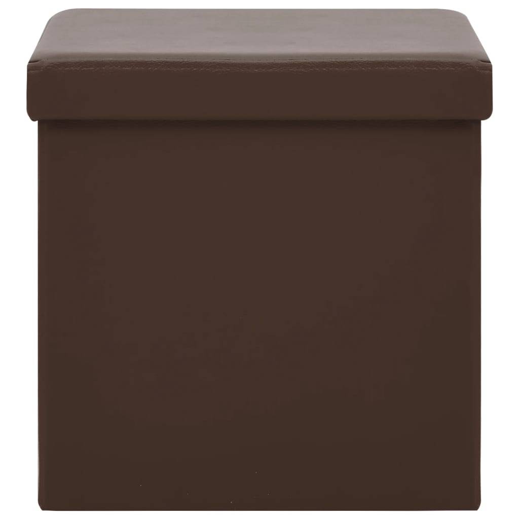 vidaXL Hocker mit Stauraum Braun PVC