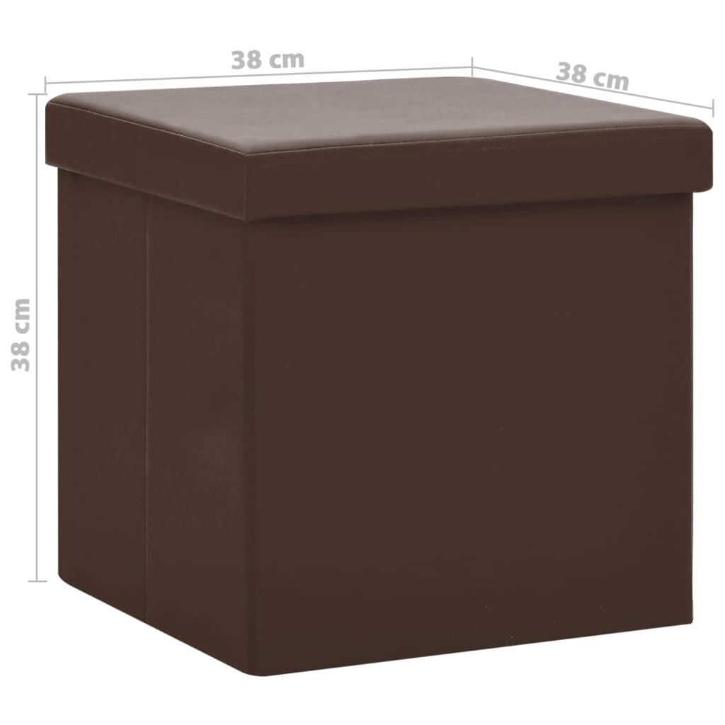 vidaXL Hocker mit Stauraum Braun PVC