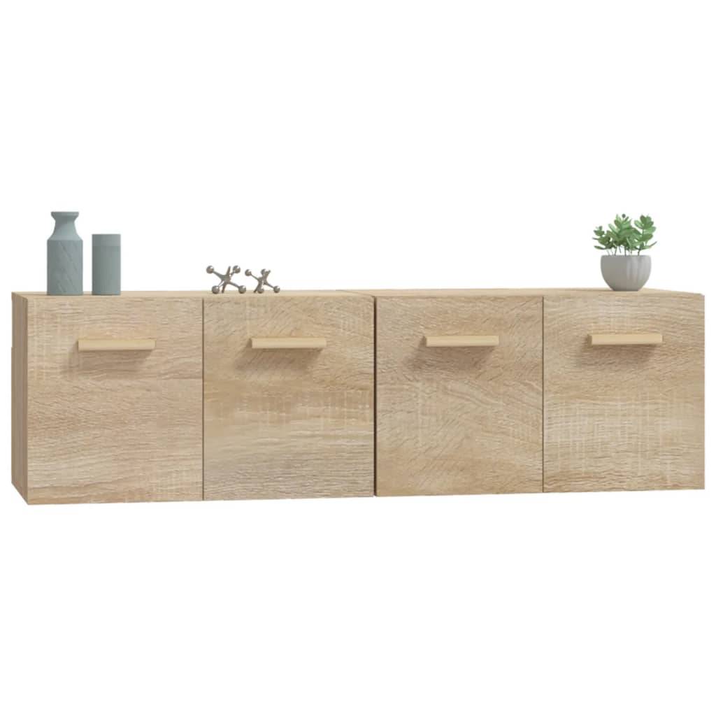 vidaXL Wandschränke 2 Stk. Sonoma-Eiche 60x36,5x35 cm Holzwerkstoff