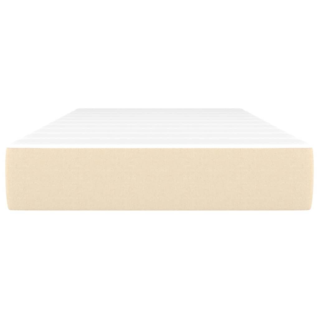 vidaXL Taschenfederkernmatratze Creme 80x200x20 cm Stoff