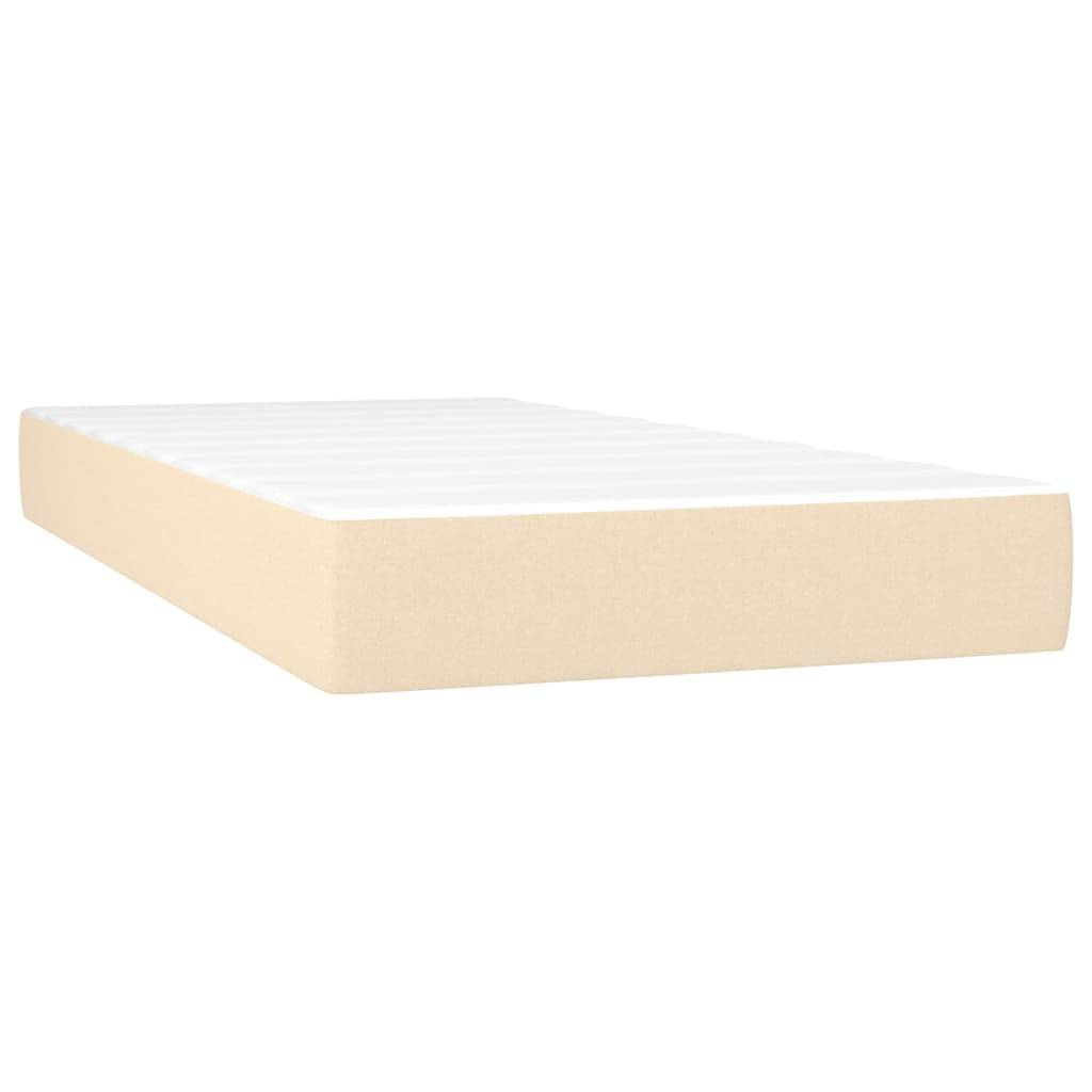 vidaXL Taschenfederkernmatratze Creme 80x200x20 cm Stoff