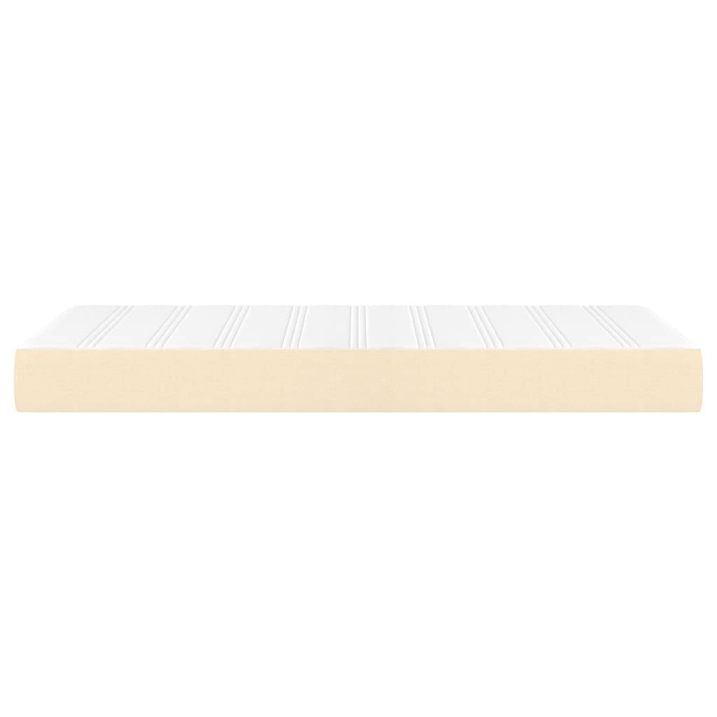 vidaXL Taschenfederkernmatratze Creme 80x200x20 cm Stoff