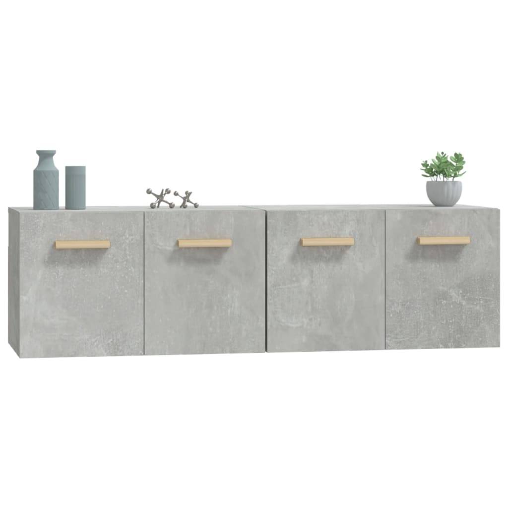 vidaXL Wandschränke 2 Stk. Betongrau 60x36,5x35 cm Holzwerkstoff