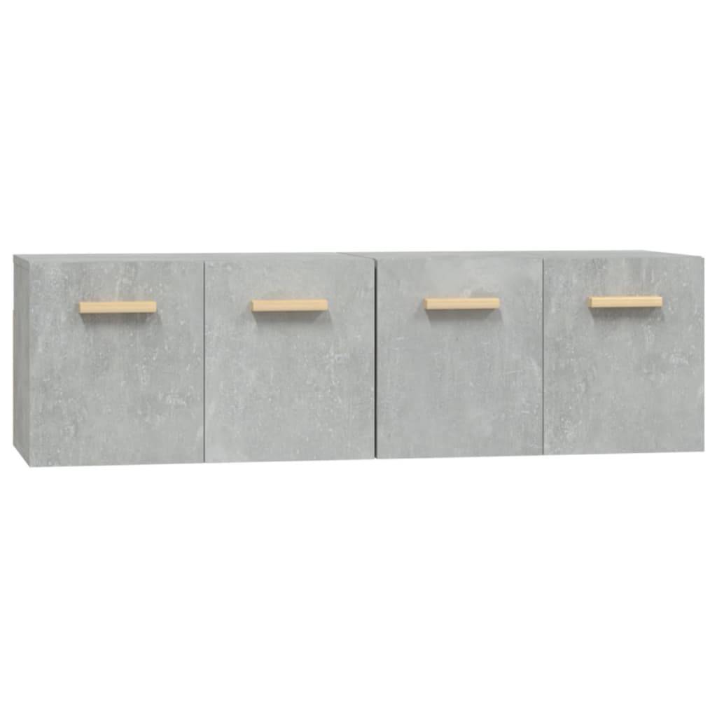vidaXL Wandschränke 2 Stk. Betongrau 60x36,5x35 cm Holzwerkstoff