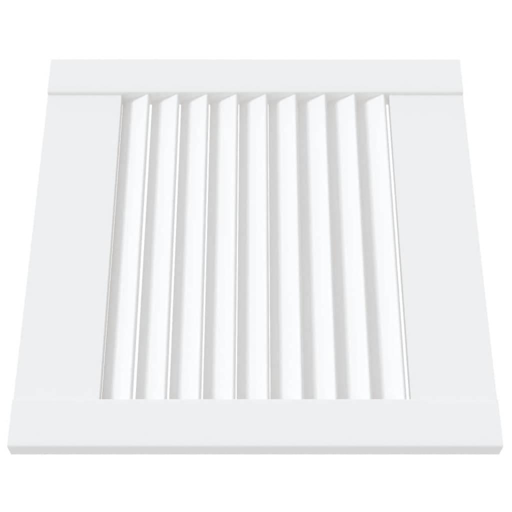 vidaXL Schranktüren Lamellen-Design 4 Stk Weiß 39,5x39,4 cm Massivholz