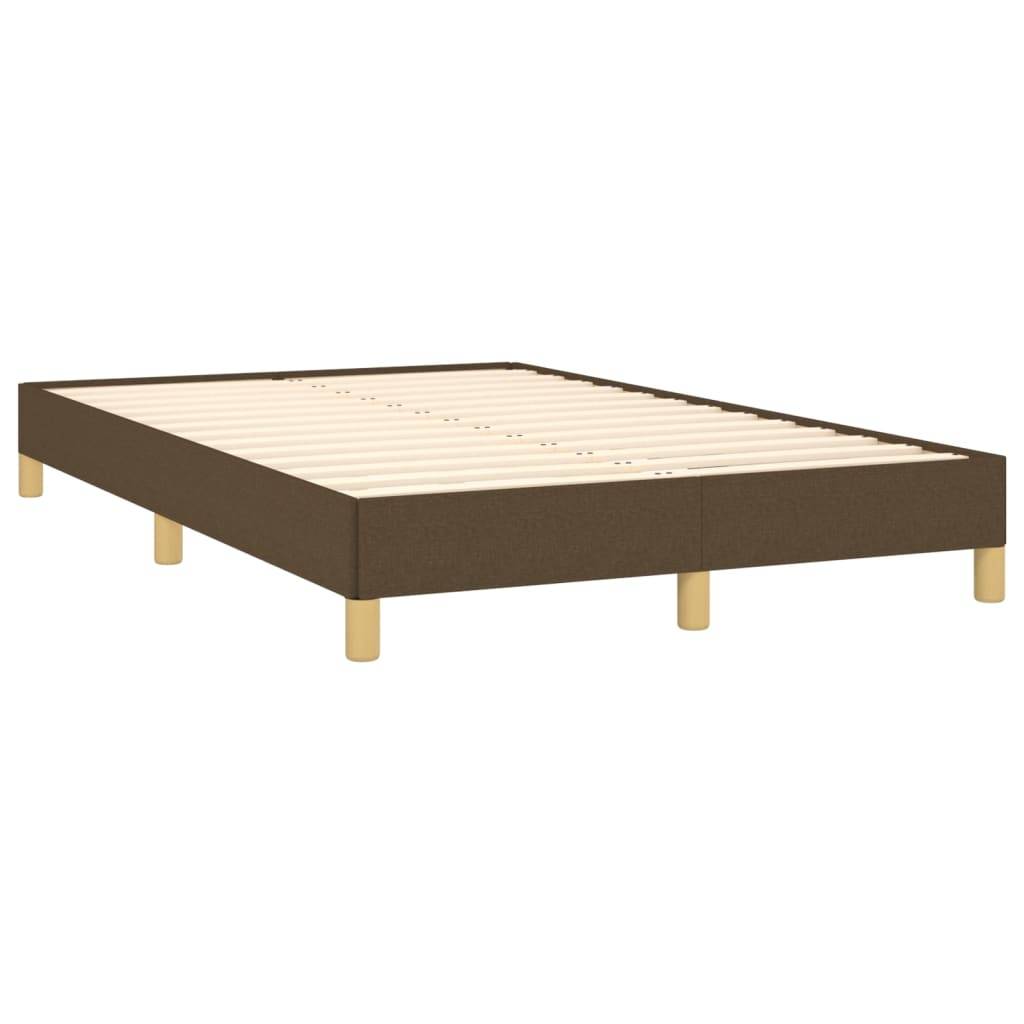 vidaXL Boxspringbett mit Matratze Dunkelbraun 120x190 cm Stoff
