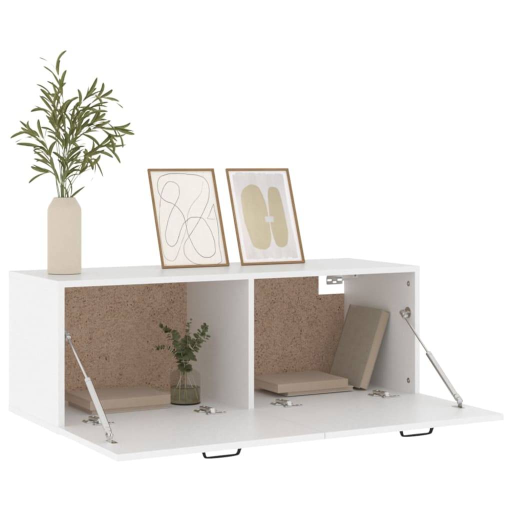 vidaXL Wandschrank Weiß 100x36,5x35 cm Holzwerkstoff