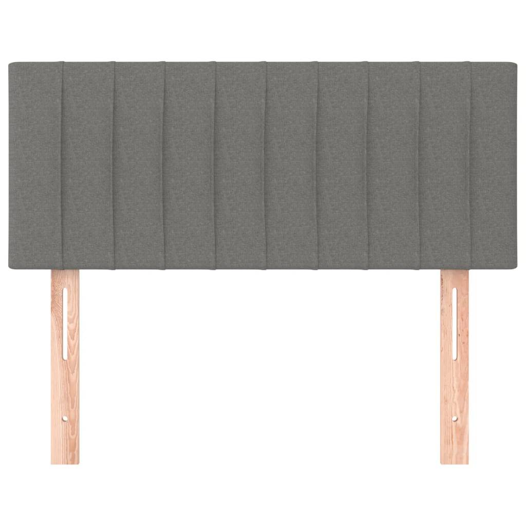 vidaXL Kopfteil Dunkelgrau 100x5x78/88 cm Stoff