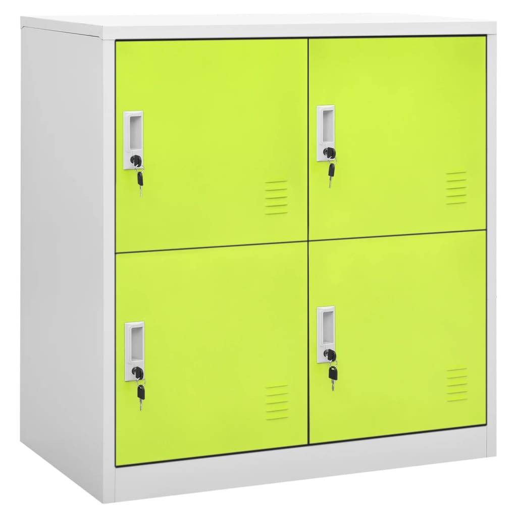 vidaXL Schließfachschrank Hellgrau und Grün 90x45x92,5 cm Stahl