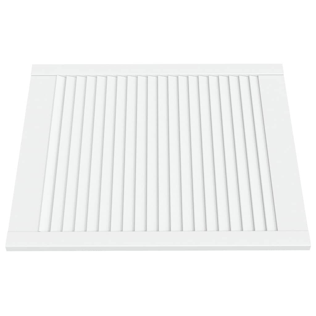 vidaXL Schranktüren Lamellen-Design 4 Stk. Weiß 69x59,4 cm Massivholz
