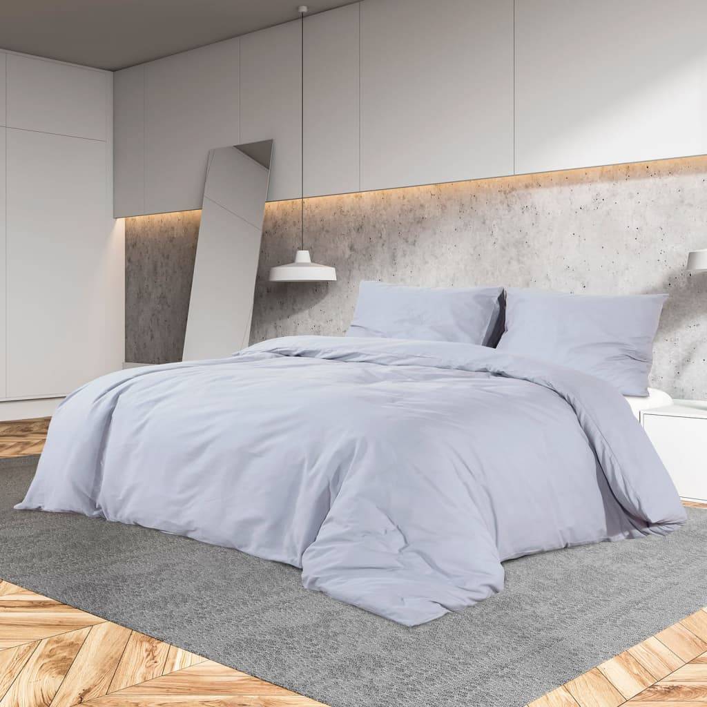 vidaXL Bettwäsche-Set Grau 260x240 cm Baumwolle