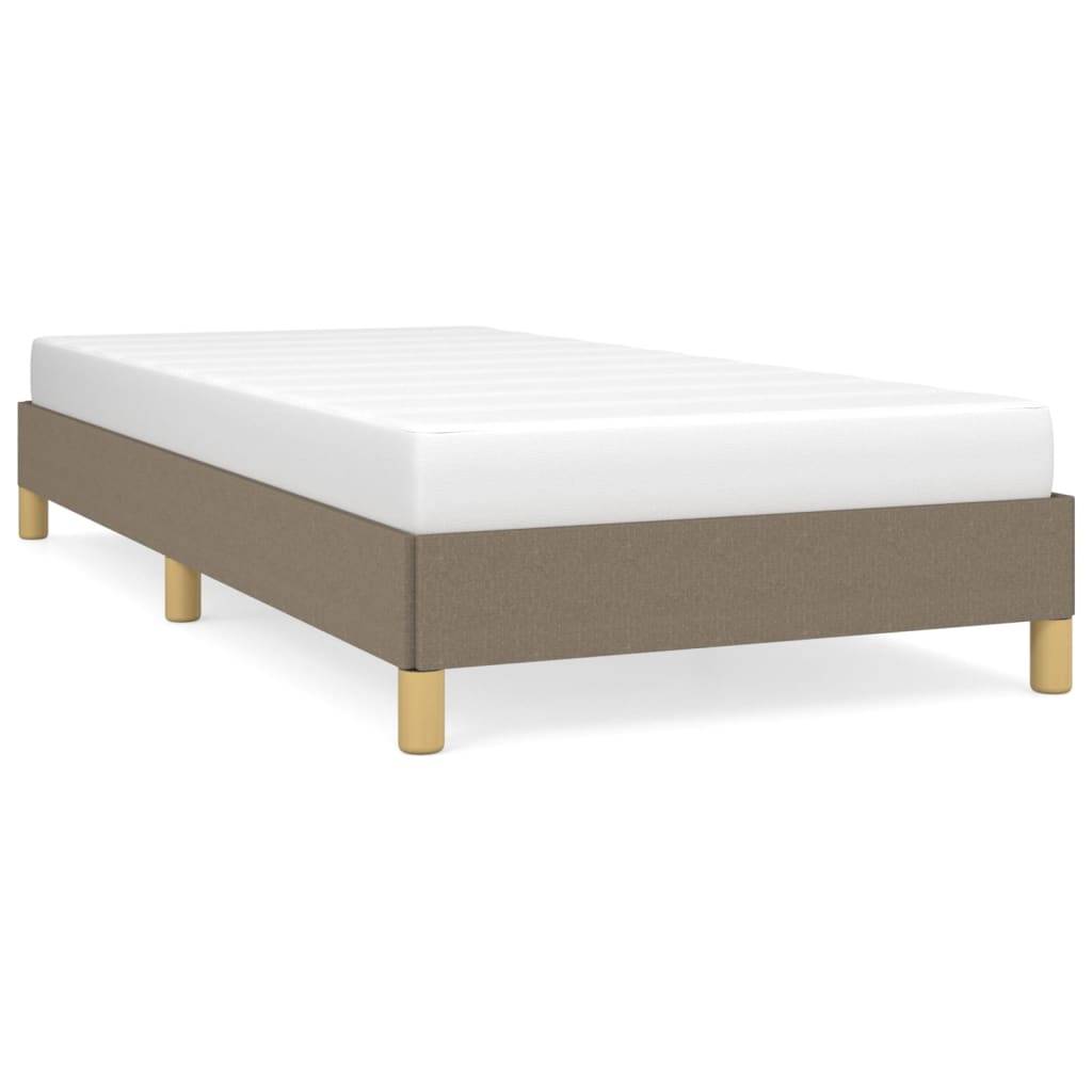 vidaXL Bettgestell ohne Matratze Taupe 90x200 cm Stoff