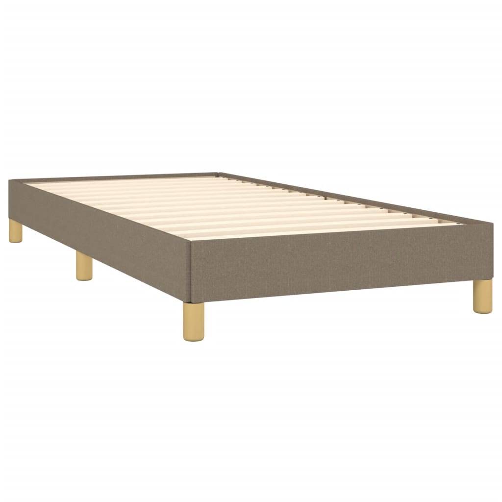 vidaXL Bettgestell ohne Matratze Taupe 90x200 cm Stoff
