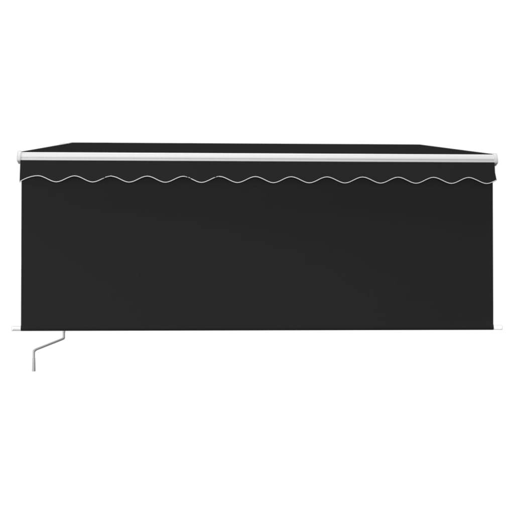 vidaXL Markise Manuell Einziehbar mit Rollo & LED 3x2,5m Anthrazit