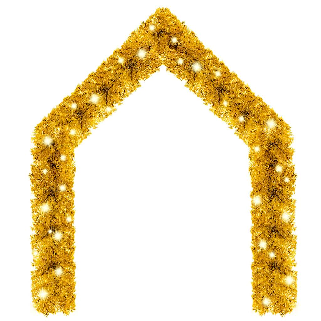 vidaXL Weihnachtsgirlande mit LED 5 m Golden