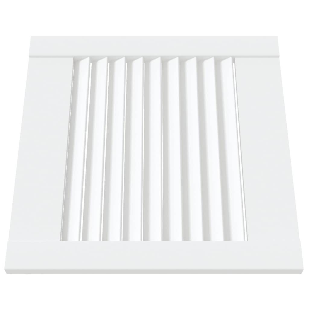 vidaXL Schranktüren Lamellen-Design 2 Stk Weiß 39,5x39,4 cm Massivholz
