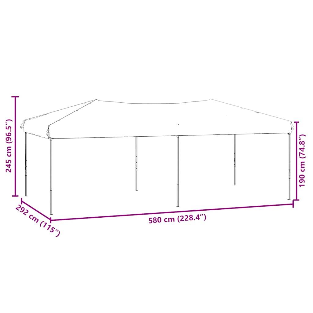 vidaXL Partyzelt Faltbar mit Seitenwänden Creme 3x6 m