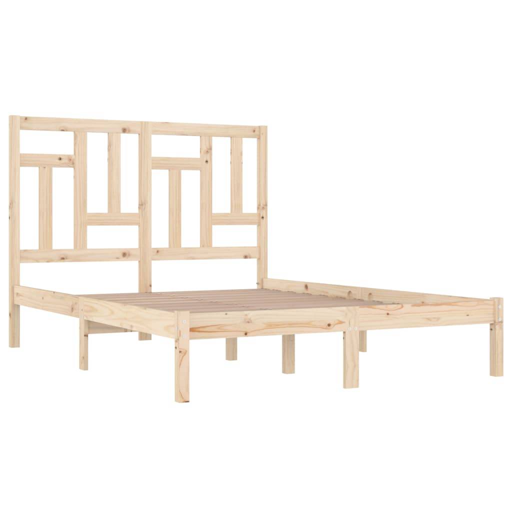 vidaXL Massivholzbett 135x190 cm