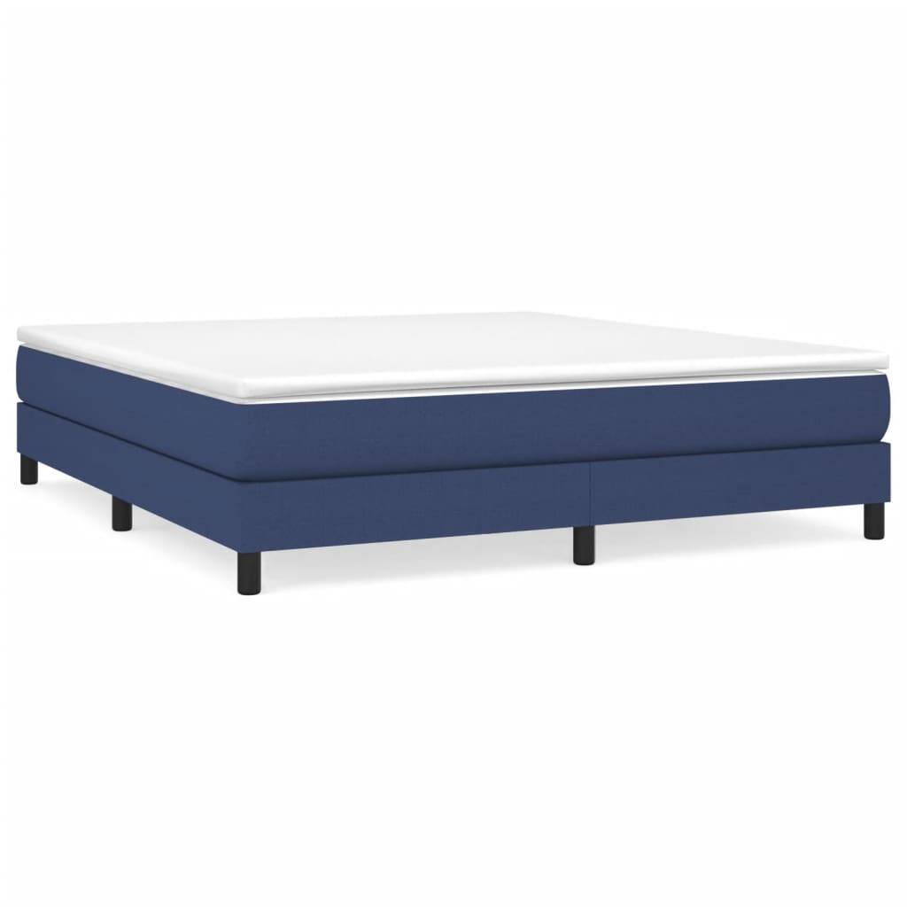 vidaXL Bettgestell ohne Matratze Blau 180x200 cm Stoff