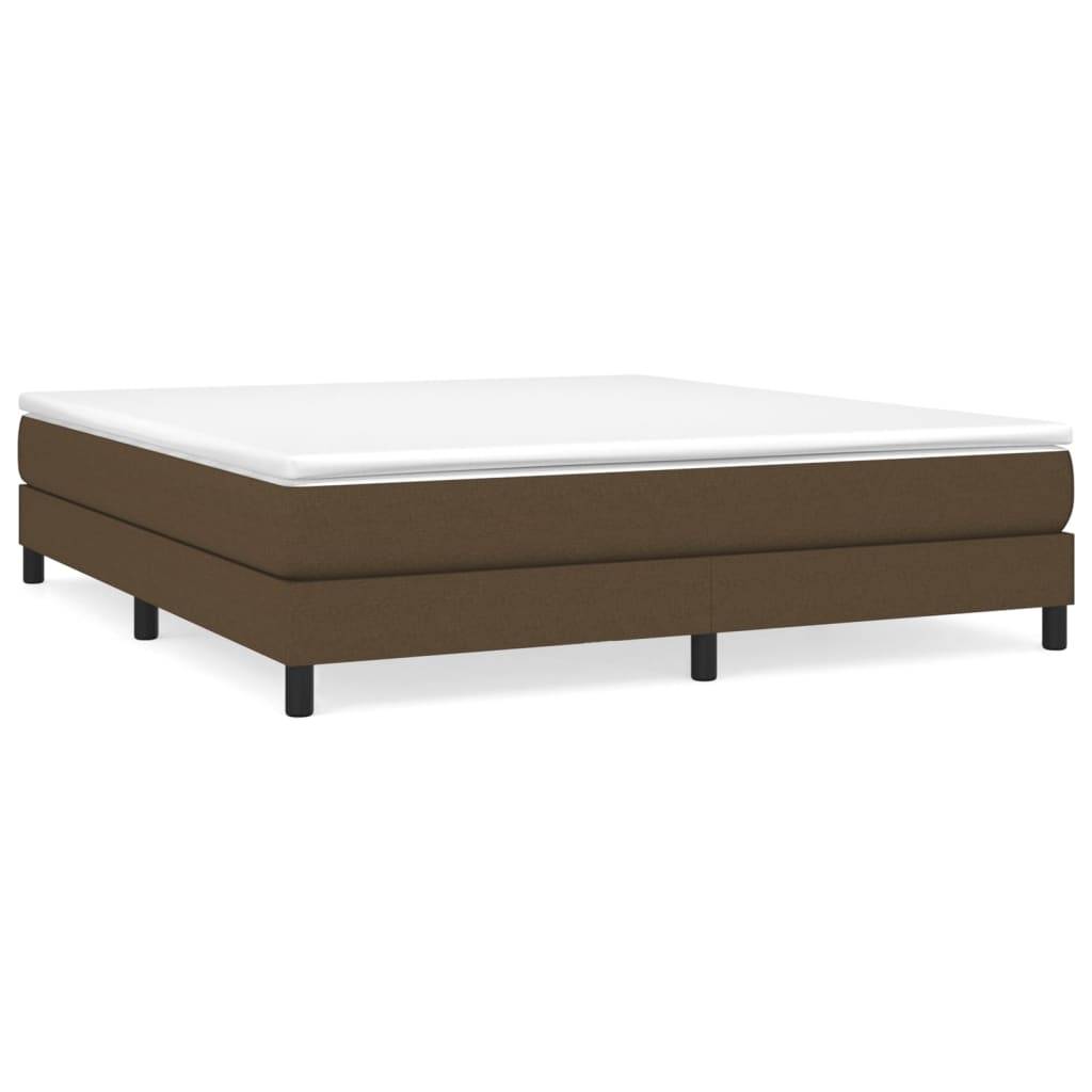 vidaXL Bettgestell ohne Matratze Dunkelbraun 180x200 cm Stoff
