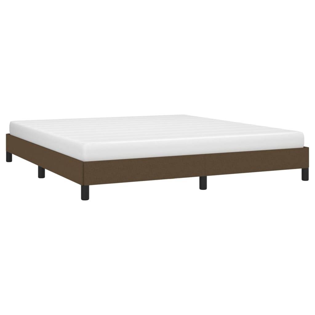 vidaXL Bettgestell ohne Matratze Dunkelbraun 180x200 cm Stoff