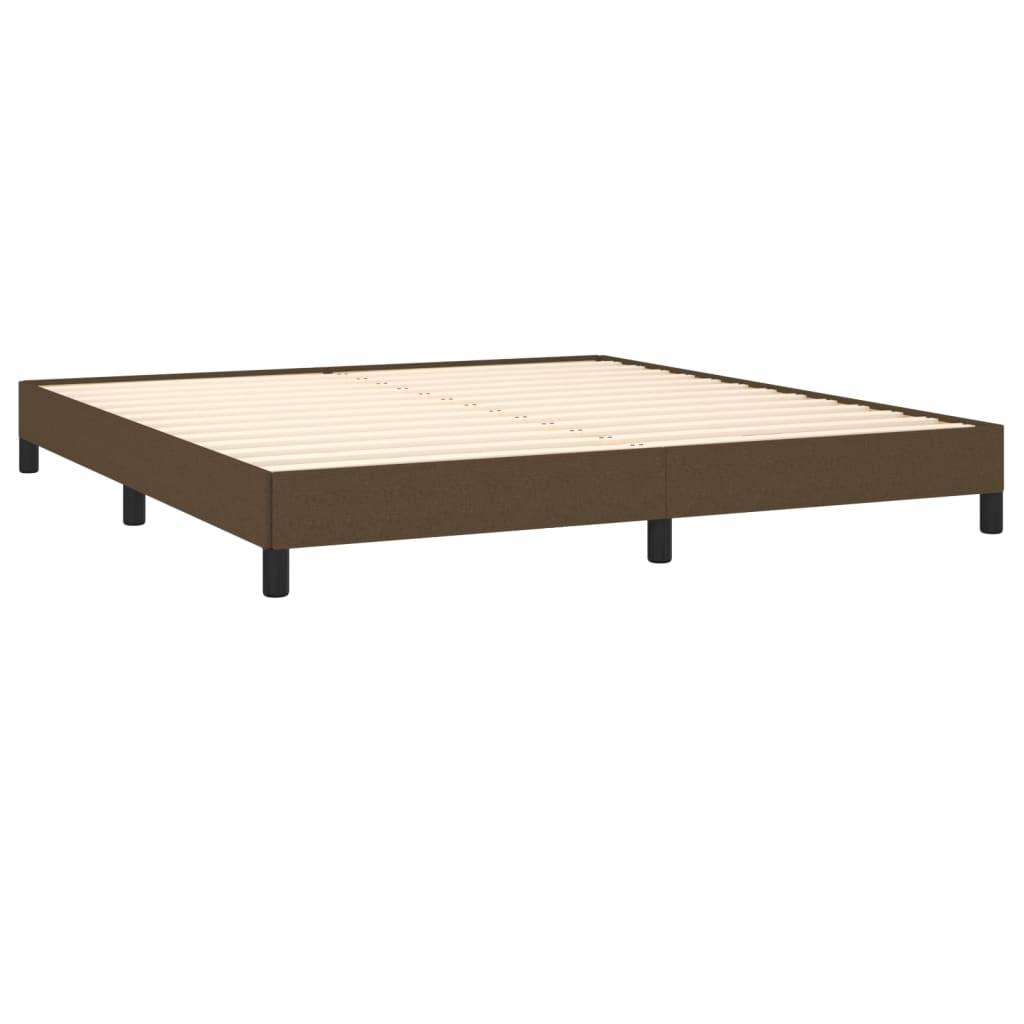 vidaXL Bettgestell ohne Matratze Dunkelbraun 180x200 cm Stoff