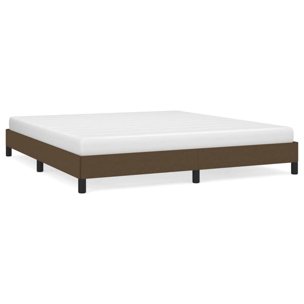 vidaXL Bettgestell ohne Matratze Dunkelbraun 180x200 cm Stoff