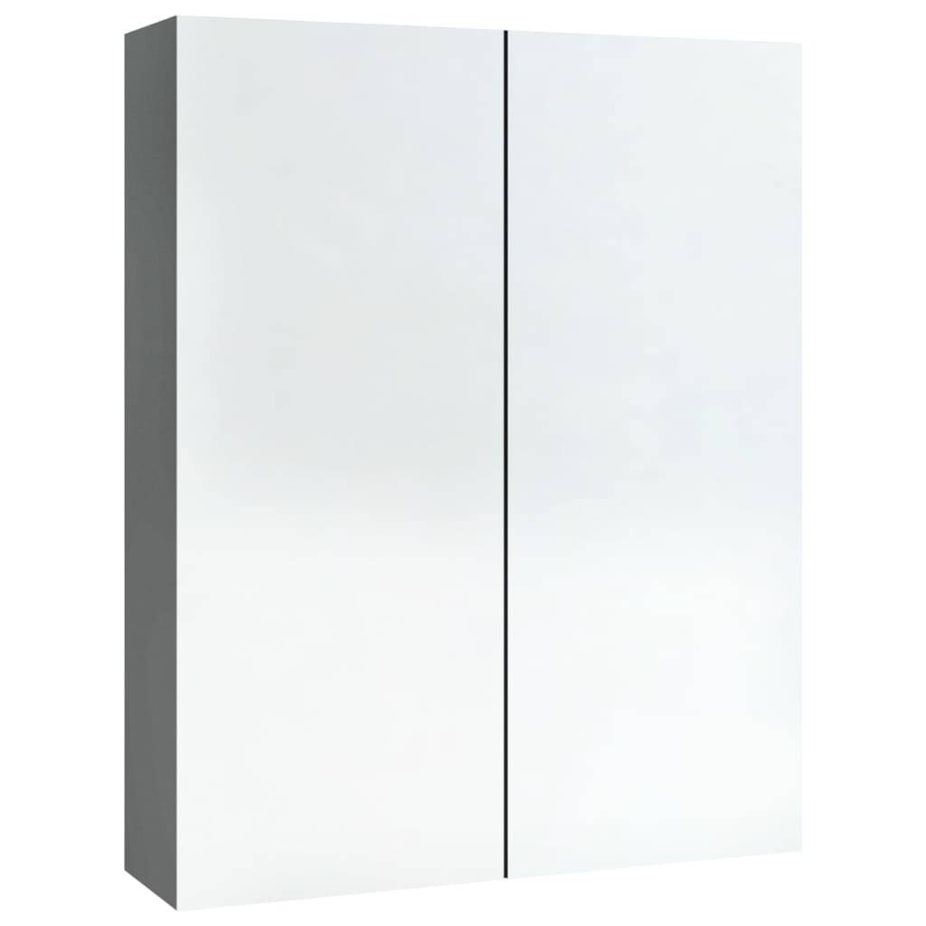 vidaXL Bad-Spiegelschrank 60x15x75 cm MDF Anthrazit