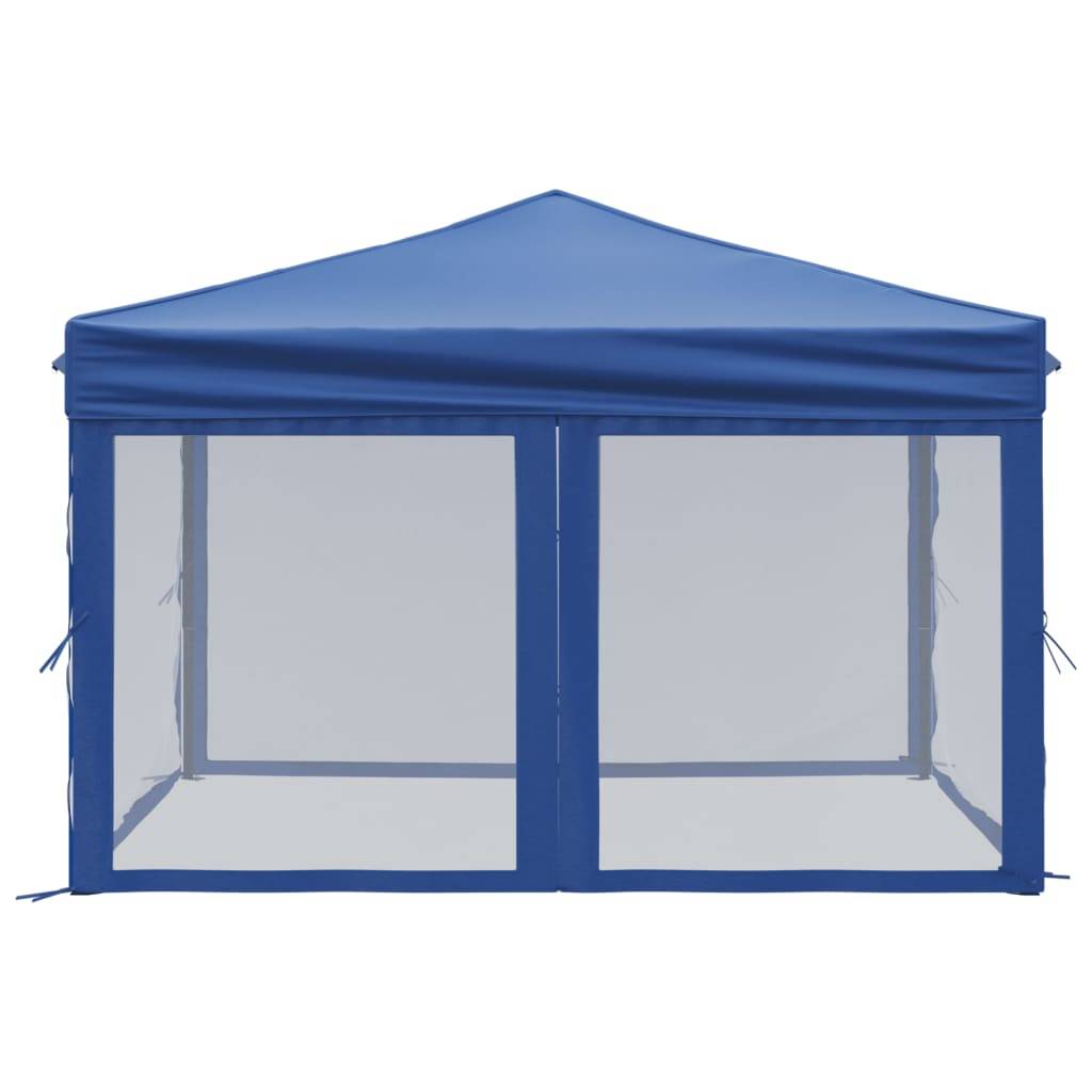 vidaXL Partyzelt Faltbar mit Seitenwänden Blau 3x3 m